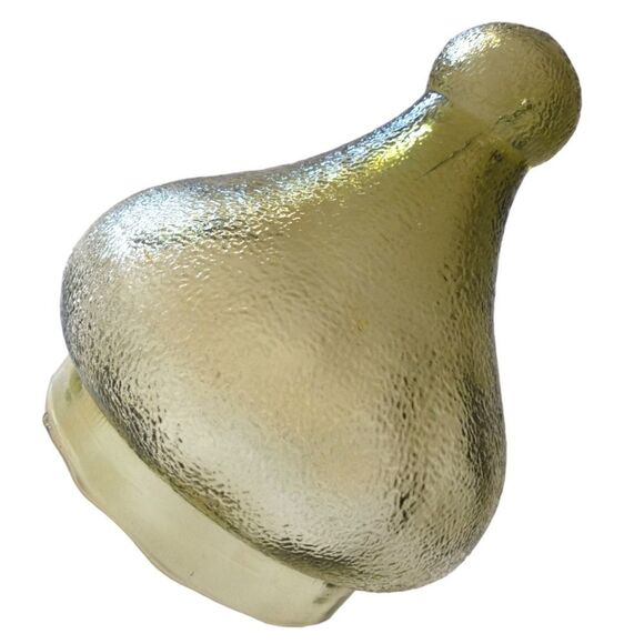 Vintage Empoli Glass Jar Top ONLY Pebbled Olive Green Candy Jar Lid Mid Century. - Picture 9 of 16